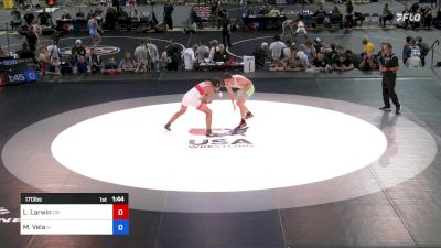 170 lbs Cons 32 #2 - Leif Larwin, Oregon vs Maximus Vela, Illinois