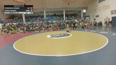 84 lbs Quarterfinal - Aksel Polson, Thermopolis Middle School vs Francisco Roman, Riverton Middle School