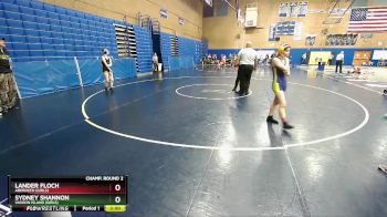 115lbs Champ. Round 2 - Sydney Shannon, Vashon Island (Girls) vs Lander Floch, Aberdeen (Girls)