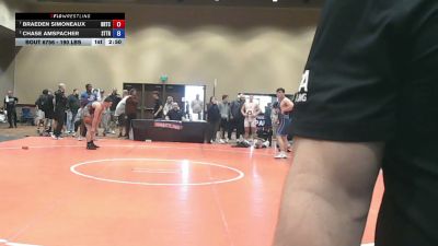 190 lbs Quarters - Braeden Simoneaux, BRTC vs Chase Amspacher, Steller Trained
