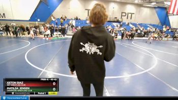40-42 lbs Round 1 - Axton Diaz, Roy Wrestling Club vs Matilda Jensen, Champions Wrestling Club