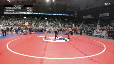 3A-175 lbs Champ. Round 1 - Anthony Martinez, Rawlins vs Rudy Hall, Lovell