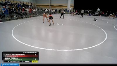 113 lbs Cons. Round 5 - Shane Stream, Lincoln-Way Wrestling Club vs Christopher Phillips, Woodshed Wrestling