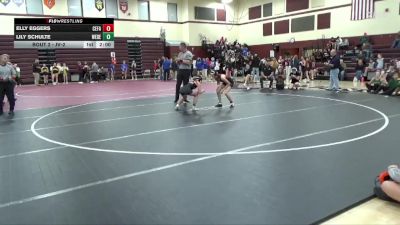 JV-2 lbs Quarterfinal - Elly Eggers, Cedar Falls vs Lily Schulte, West Delaware