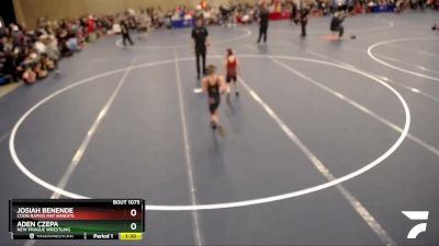 59-66 lbs Champ. Round 1 - Aden Czepa, New Prague Wrestling vs Josiah Benende, Coon Rapids Mat Bandits