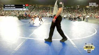 G5A-125 lbs Semifinal - Baylor Moore, CLINTON (Girls) vs Sayben Owen, PERRY (Girls)