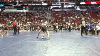 1A-120 lbs 3rd Place Match - Cooper Hinz, Jesup vs Owen Henriksen, Alburnett