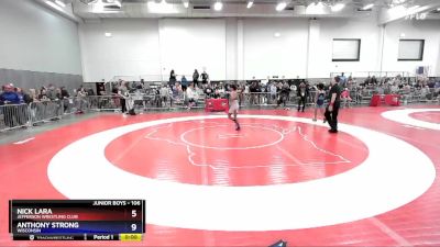 106 lbs Round 1 - Nick Lara, Jefferson Wrestling Club vs Anthony Strong, Wisconsin