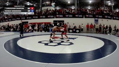 74 kg Champ. Round 2 - Christopher Crawford, Indiana RTC vs Patrick Wisniewski, Lions Wrestling WC