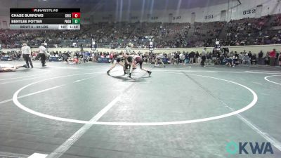 80 lbs Quarterfinal - Chase Burrows, Chickasha Wrestling vs BentLee Potter, Prodigy Elite Wrestling