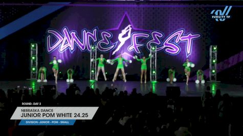 Nebraska Dance - Junior Pom White 24.25 [2025 Junior - Pom - Small Day 2] 2025 DanceFest Grand Nationals
