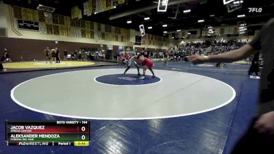 144 lbs Cons. Round 2 - Aleksander Mendoza, Corona Del Mar vs Jacob Vazquez, Steele Canyon