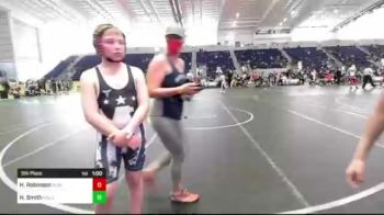 114 lbs 5th Place - Harrison Smith, Gold Rush vs Hagen Robinson, Rubymountain WC