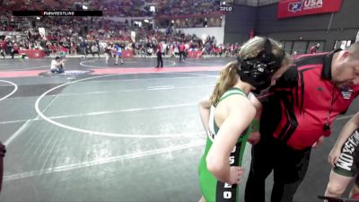 90 lbs Quarterfinal - Josie Tebben, Osceola vs Aliyah Groth, Kewaskum Indians Wrestling Club