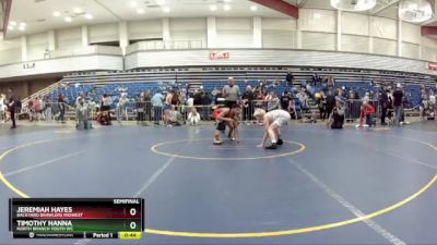 110 lbs Semifinal - Jeremiah Hayes, Backyard Brawlers Midwest vs Timothy Hanna, North Branch Youth WC