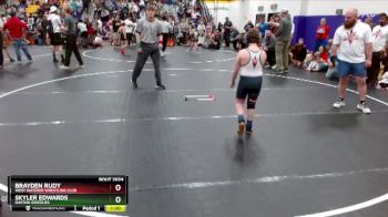 90 lbs Quarterfinal - Brayden Rudy, West Wateree Wrestling Club vs Skyler Edwards, Gaston Grizzlies