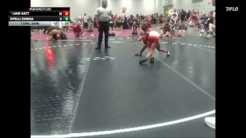 60-65 lbs Cons. Semi - Xpelli Zuniga, Team Aggression vs Liam Gatt, Backyard Brawlers