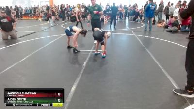 80 lbs Round 2 - Aiden Smith, Grizzlies Wrestling Club vs Jackson Chapman, Cane Bay Cobras