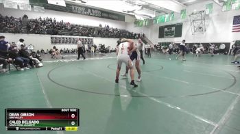 150 lbs 7th Place Match - Dean Gibson, Simi Valley vs Caleb Delgado, Santa Rosa Academy