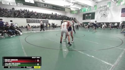 150 lbs 7th Place Match - Dean Gibson, Simi Valley vs Caleb Delgado, Santa Rosa Academy