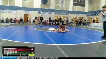 117 lbs Round 1 (4 Team) - Landen Haines, Brownsburg vs Nyden Euson, East Central