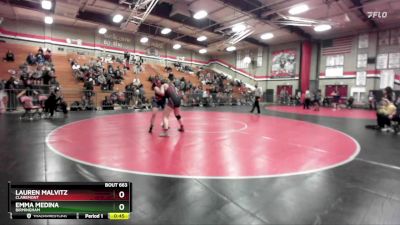 190 lbs Cons. Round 3 - Emma Medina, Birmingham vs Lauren Malvitz, Claremont