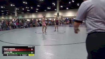 155 lbs Round 5 (8 Team) - Kiley Vinson, Charlie`s Angels-FL Blk vs Alena Rik, Orange City Titans