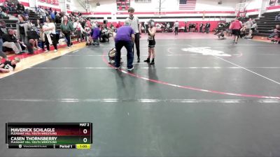 75-80 lbs 1st Place Match - Maverick Schlagle, Pleasant Hill Youth Wrestling vs Casen Thornsberry, Pleasant Hill Youth Wrestling