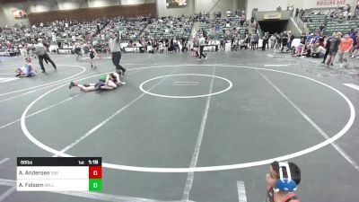 88 lbs Quarterfinal - Averi Andersen, 208 Spartans vs Alayna Folsom, Willits Grapplin Pack