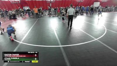93 lbs Semifinal - Easton Thayer, Waterford Youth Wrestling Club vs Ethan Suberla, Wisconsin