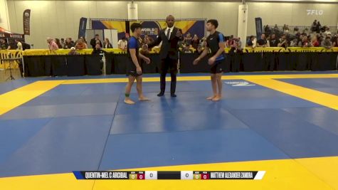 Matthew Alexander Zamora vs QUENTIN-MEL C ARCIBAL 2024 World IBJJF Jiu-Jitsu No-Gi Championship