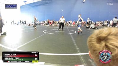 64 lbs Round 2 (4 Team) - Maddox Bea, Missouri Outlaws vs Braydon Lopez, OpenMats Wrestling Club