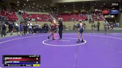 92 lbs Round 2 - Jericho Burkart, OK vs Daeson Urban, NM