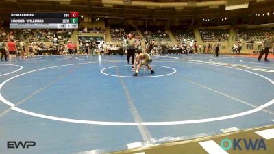 80 lbs Round Of 16 - Beau Fisher, Salina Wrestling Club vs Hayden Williams, Locust Grove Youth Wrestling