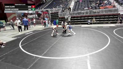 66 lbs Final - John Clark, Cowboy Kids WC vs Oliver Jackson, Widefield WC