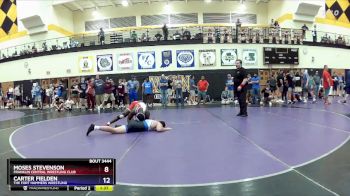 157 lbs Quarterfinal - Moses Stevenson, Franklin Central Wrestling Club vs Carter Fielden, The Fort Hammers Wrestling