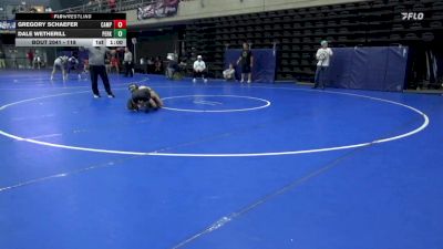 118 lbs Quarterfinal - Gregory Schaefer, Campbell Hall vs Dale Wetherill, Perkasie