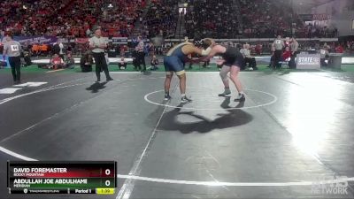 5A 220 lbs Champ. Round 1 - Abdullah Joe Abdulhameed, Meridian vs David Foremaster, Rocky Mountain