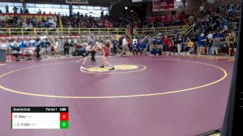 152 lbs Quarterfinal - Cory Fuller, Franklin vs Hunter May, Evansville Mater Dei