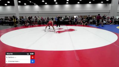 126 lbs Rd Of 16 - Braden Sellers, La vs Liam Zimmerman, Il