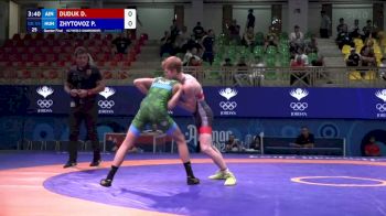55 kg 1/4 Final - Dzmitry Duduk, Individual Neutral Athletes vs Petro Zhytovoz, Hungary