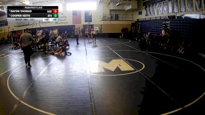 121 lbs Cons. Semi - Cooper Keith, Moshannon Valley Hs vs Raydn Thomas, Valley Hs