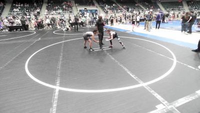 75 lbs Quarterfinal - Braddock Barcus, Bartlesville Wrestling Club vs Miles Murrell, Pin-King All Stars