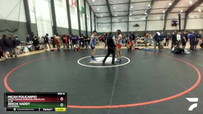 160 lbs Quarterfinal - Micah Policarpio, White Center Warriors Wrestling Club vs Seiichi Naddy, California