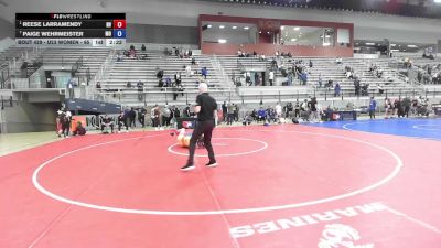 U23 Women - 65 lbs Cons. Semis - Reese Larramendy, NV vs Paige Wehrmeister, MO