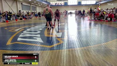 285 lbs Cons. Round 4 - Jake Beistel, St. Vincent College vs Wiliiam Grace, King`s (PA)