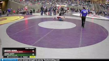 106 lbs Cons. Round 1 - Owen Hoyt, West Albany Mat Club vs Jeffery Reber, Oregon City High School Wrestl