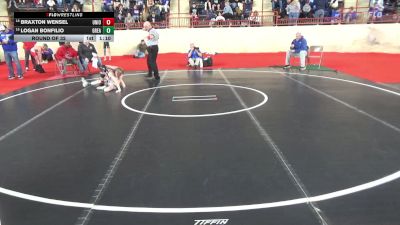 75_B lbs Round Of 32 - Braxton Wensel, Union vs Logan Bonfilio, Greater Johnstown