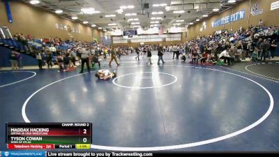 88 lbs Champ. Round 2 - Maddax Hacking, Uintah Jr High Wrestling vs Tyson Cowan, Sons Of Atlas