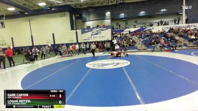 197 lbs Quarterfinal - Gabe Carter, UW-LaCrosse vs Logan Neitzel, UW-Stevens Point